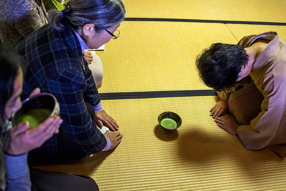 Tea ceremony, in Cyu-o-kouminkan, Morioka, Iwate Prefecture, Japan