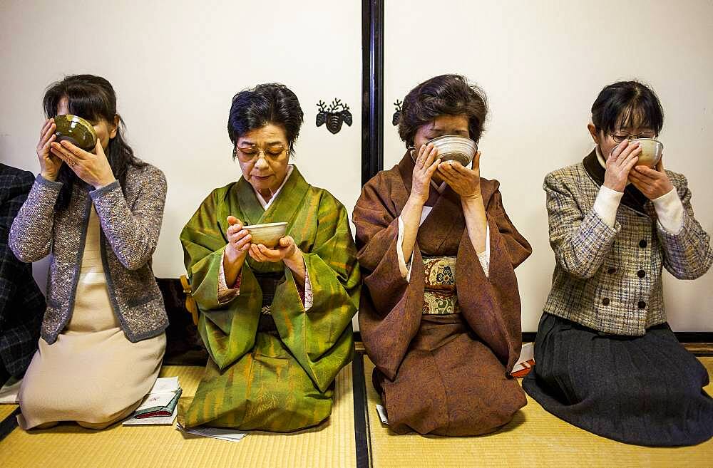 Tea ceremony, in Cyu-o-kouminkan, Morioka, Iwate Prefecture, Japan