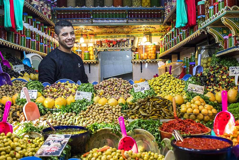 Pickle store, medina, Fez. Morocco