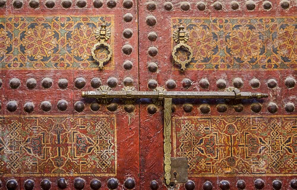 Detail, Door of Zaouia Sidi Ahmed Tijani, medina, Fez.Morocco