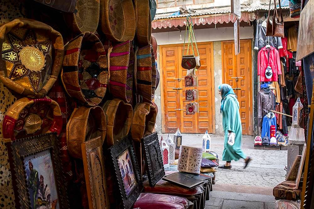 Leather souk, medina, Rabat. Morocco