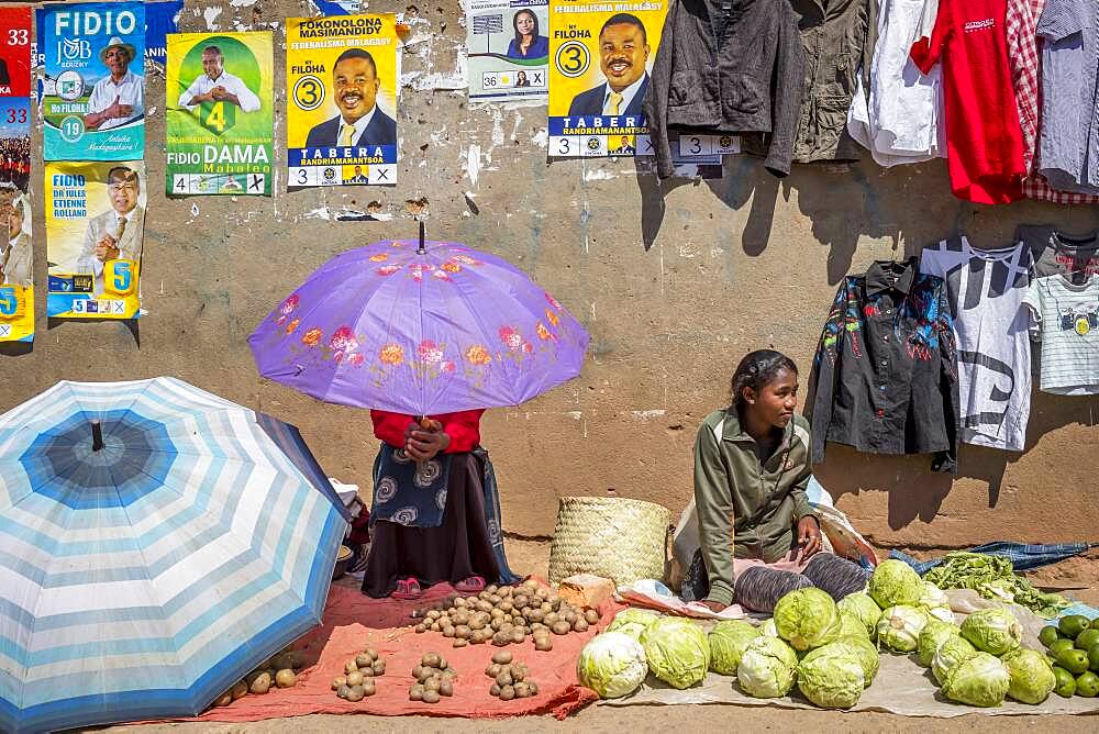 Food market of Ambohimahasoa city, Madagascar