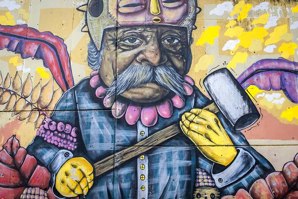 Street art, mural, graffiti, Comuna 13, Medellín, Colombia