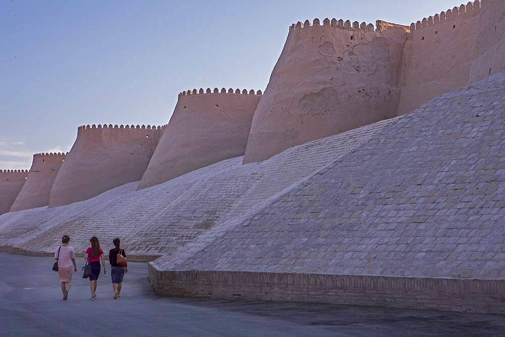 Walls of Ichon-Qala or old city, Khiva, Uzbekistan