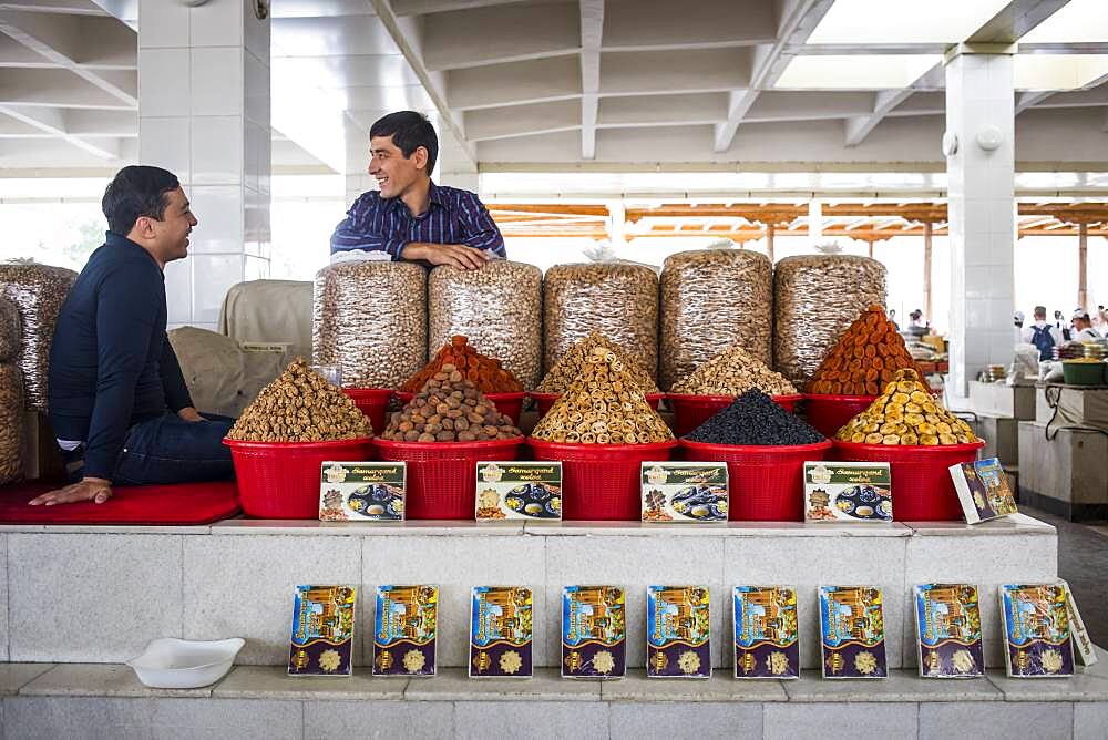 Dry food shop, Siob Bazaar, Samarkand, Uzbekistan