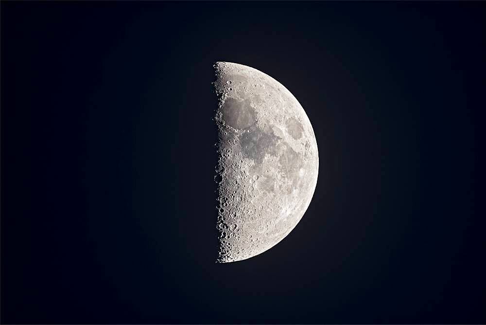 The 7-day old First Quarter Moon on May 21, 2018.