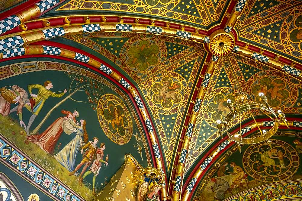 Cardiff Castle, The winter smoking room, Cardiff, Wales