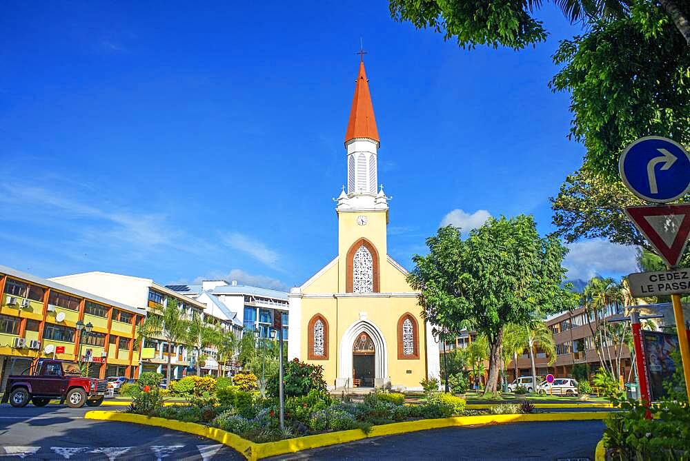 Cathedral of Our Lady of the Immaculate Conception of Papeete, Tahiti island, french Polynesia