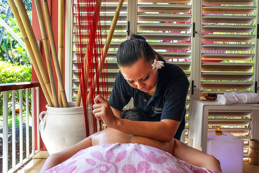 Spa, wellness, massages in Meridien Hotel on the island of Tahiti, French Polynesia, Tahiti Nui, Society Islands, French Polynesia, South Pacific.