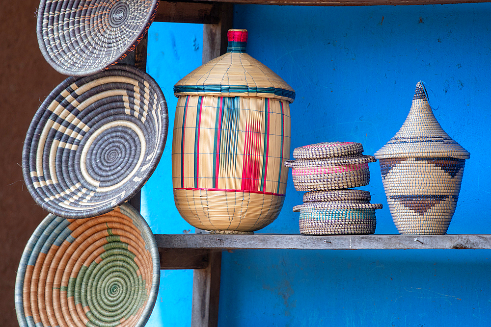 Hand made baskets at curio shop
Volcanos National Park, Rwanda