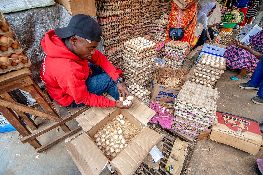 Eggs for sale, Kimironko Market, Kigali Rwanda