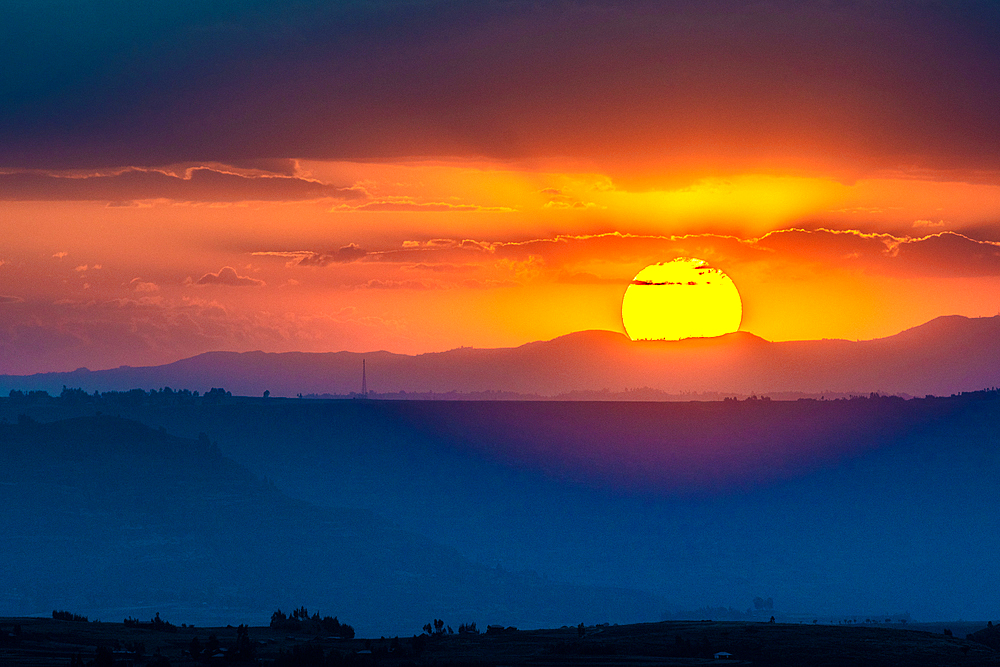 The rolling hillsides of Debre Berhan, Ethiopia.