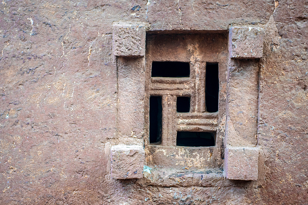 Rock hewn monolithic church of Bet Maryam (Church of St. Mary) in Lalibela, Ethiopia