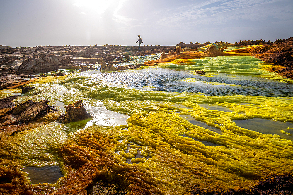 Dallol hydrothermal hot springs in the Danakil depression at the Afar Triangle, Ethiopia