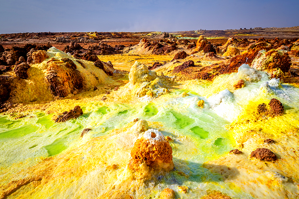 Dallol hydrothermal hot springs in the Danakil depression at the Afar Triangle, Ethiopia