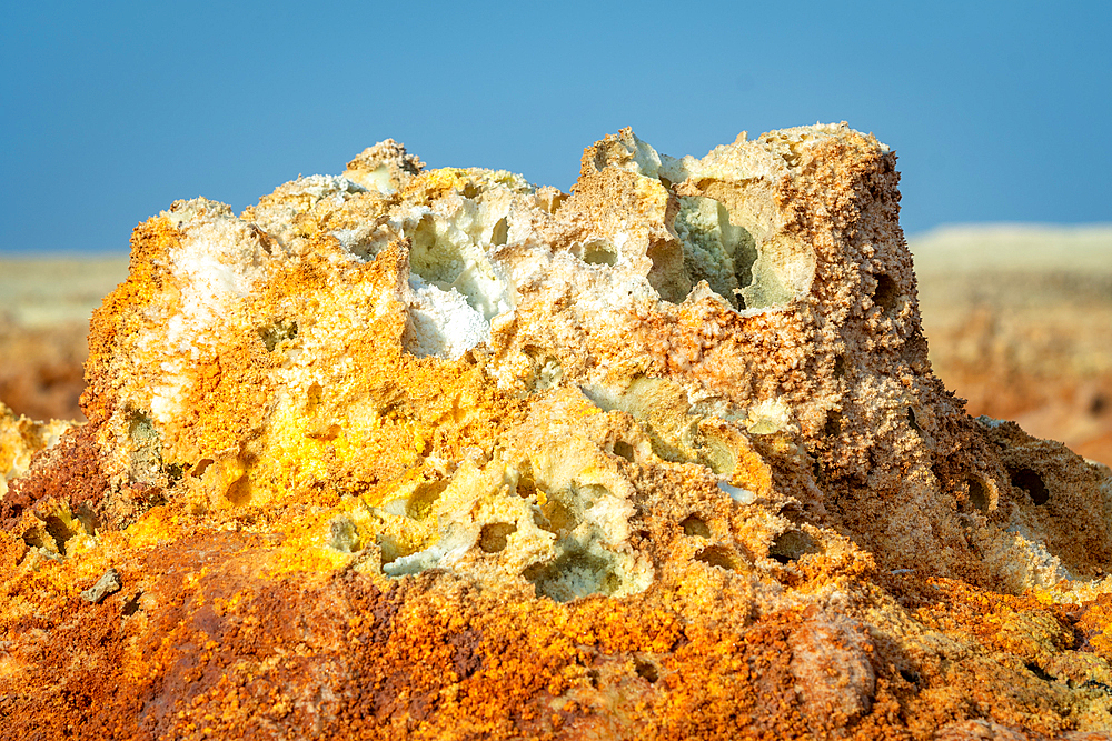 Dallol hydrothermal hot springs in the Danakil depression at the Afar Triangle, Ethiopia