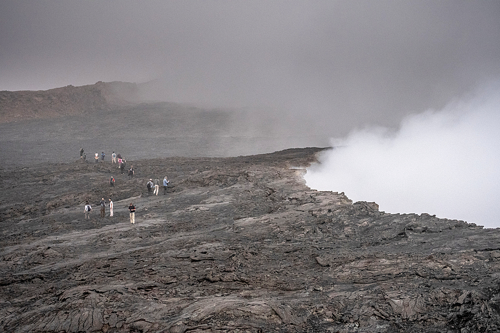 Erta Ale Volcano is a continuously active basaltic shield volcano and lava lake in the Afar Region of Ethiopia