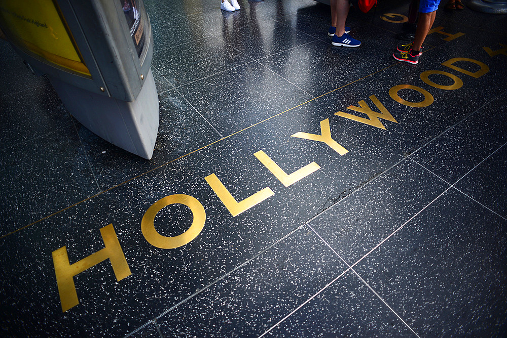 Hollywood Walk of Fame in Los Angeles, California.