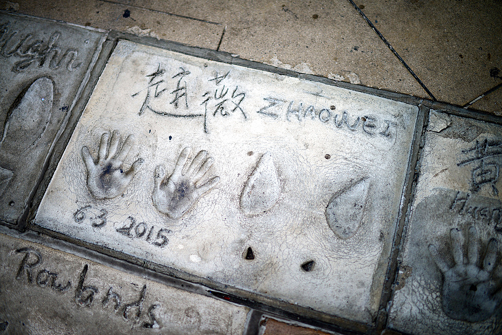 Prints in Grauman's Chinese Theatre, Hollywood Boulevard.