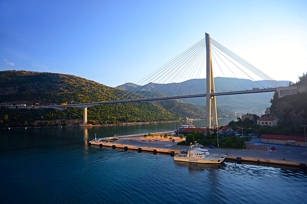 Coast of Dubrovnik from cruise ship, Croatia