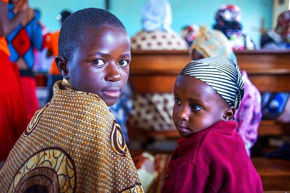 Christian sunday mass in a small village near Kitui in the Kamba country in Kenya, Africa.