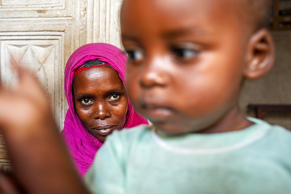 Taking care of the children. Afrikable spanish NGO in Lamu island Kenya. This association tries to empower women who have been victims of abuse. By making souvenirs that are later sold in the village store and the schooling of their children.