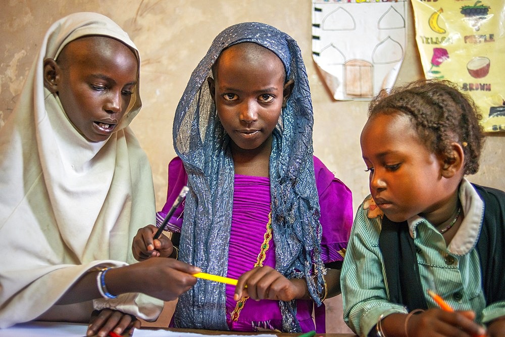 School for children to learn. Afrikable spanish NGO in Lamu island Kenya. This association tries to empower women who have been victims of abuse. By making souvenirs that are later sold in the village store and the schooling of their children.