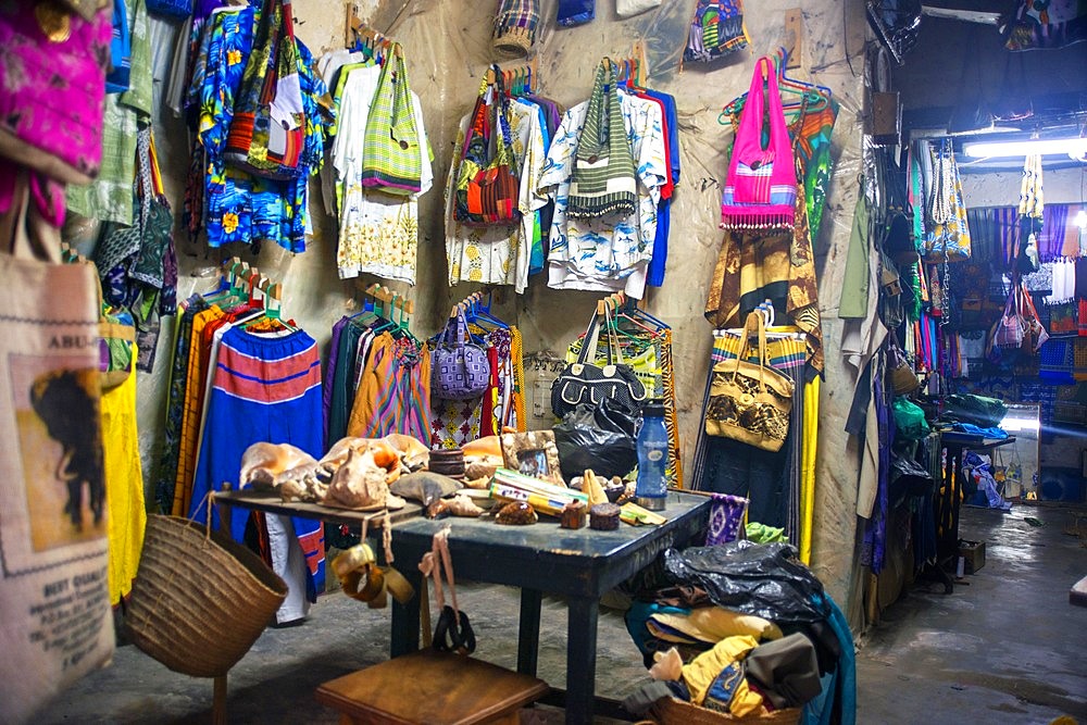 Afrikable Fair trade shop souvenirs selling in Lamu town in Lamu Island, Kenya.