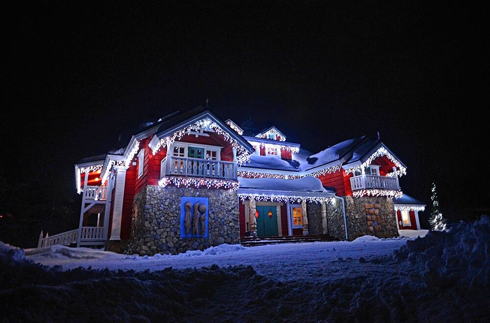 Santa•s Home in Kakslauttanen Arctic Resort. Lapland, Finland