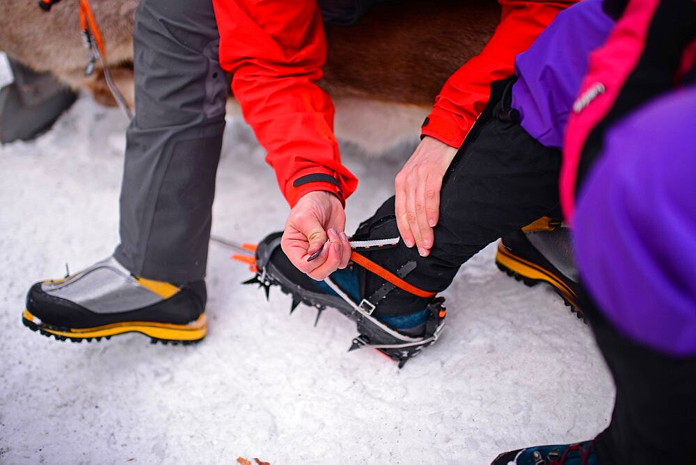 Ice Climbing in Pyha, Lapland, Finland