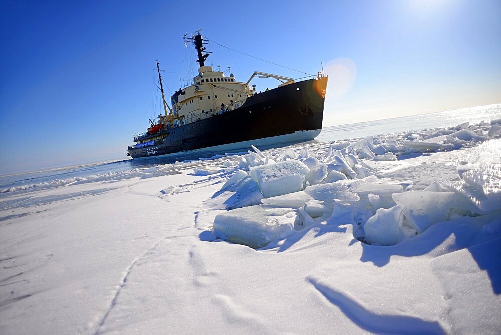 Sampo Icebreaker cruise, an authentic Finnish icebreaker turned into touristic attraction in Kemi, Lapland