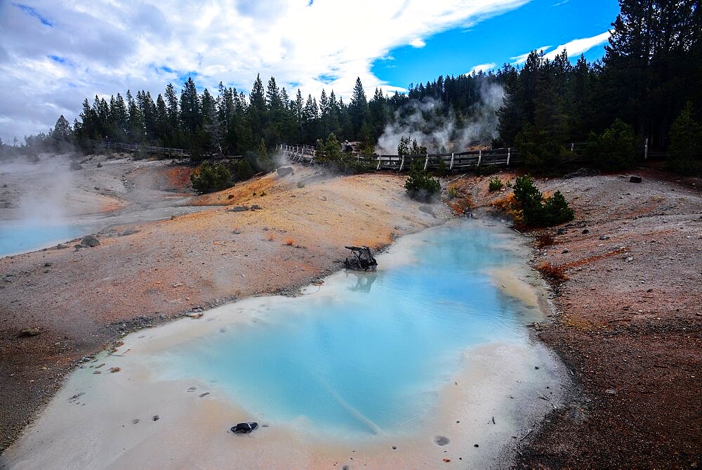 Norris Geyser Basin in Yellowstone National Park, USA