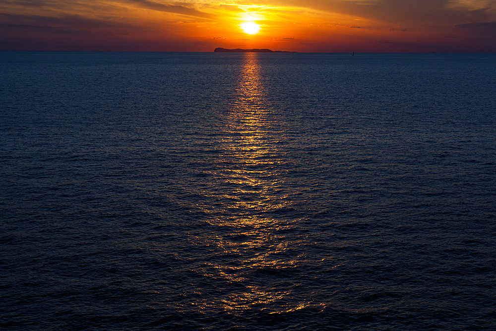 Sunset reflecting in the sea