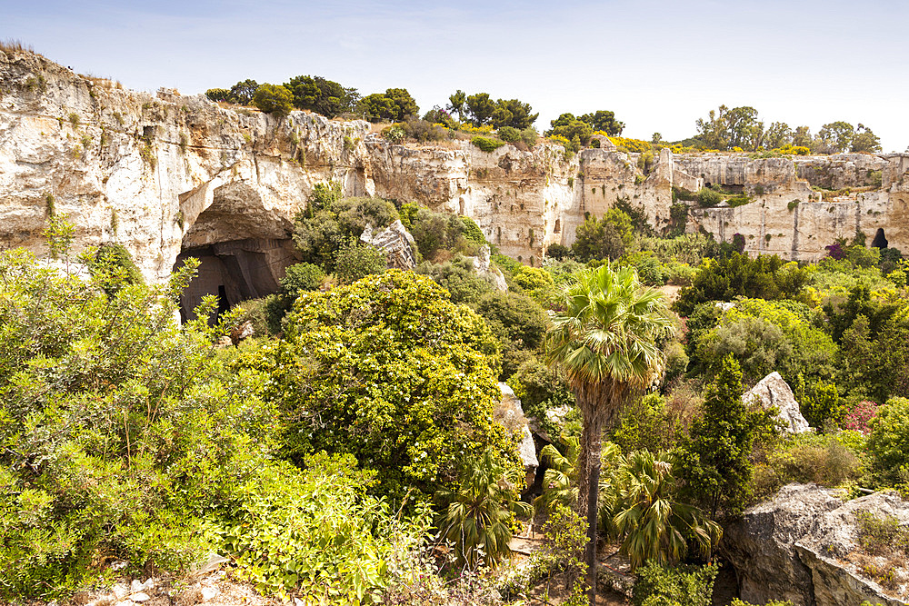 Quarry of Paradise, Latomia Del Paradiso, Neapolis Archaeological Park, Syracuse, Sicily, Italy