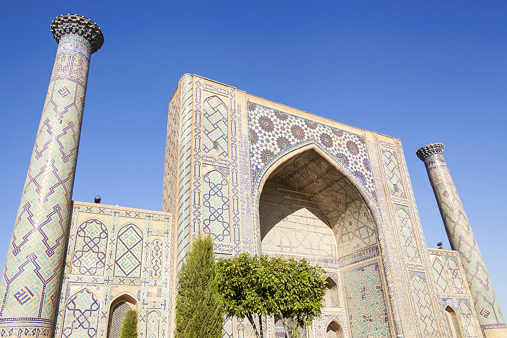 Ulugh Beg Madrasah, also known as Ulugbek Madrasah, Registan Square, Samarkand, Uzbekistan