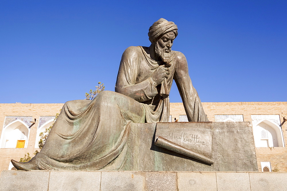 Statue of Al Khwarizmi, a ninth century mathematician, Ichan Kala, Khiva, Uzbekistan