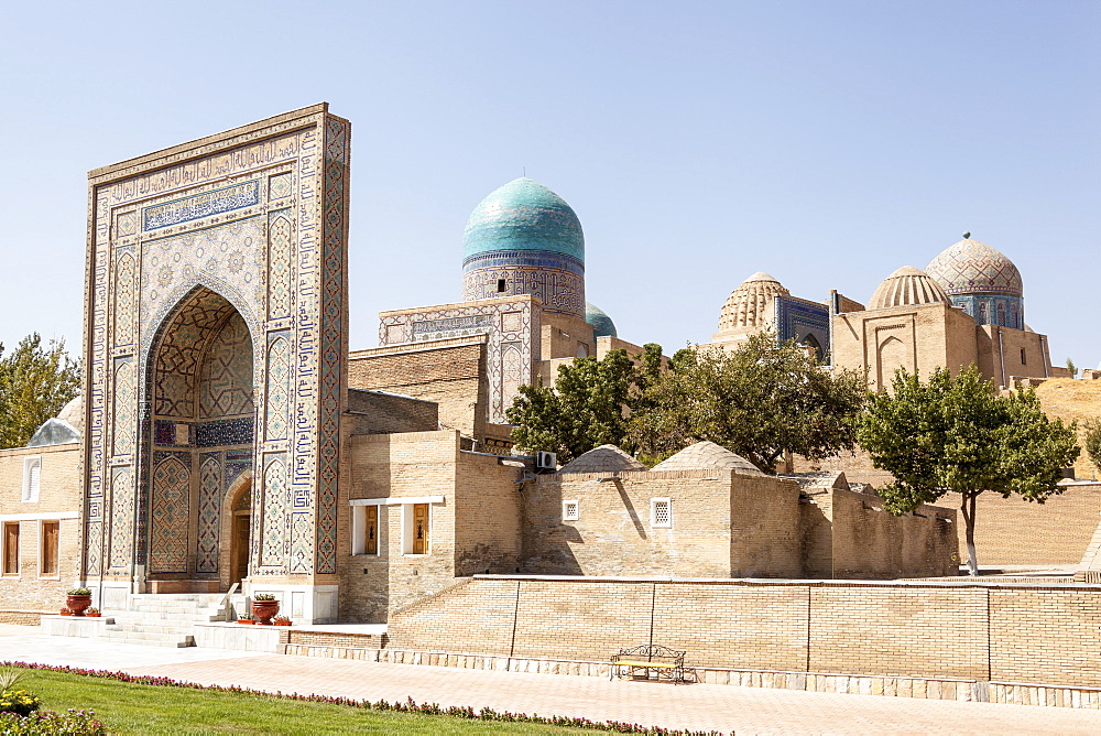 Entrance to Shah-i-Zinda, also known as Shah I Zinda and Shah-i Zinda, Samarkand, Uzbekistan