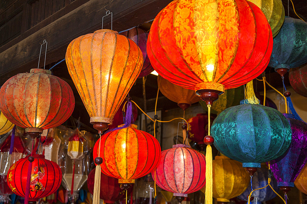 Colourful lanterns for sale in a shop, Hoi An, Quang Nam province, Vietnam