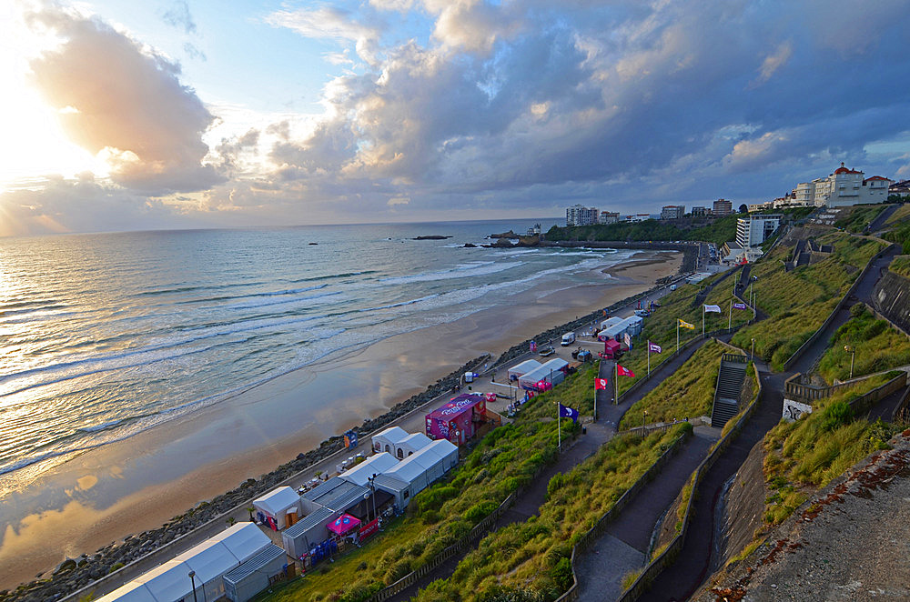 Sunset at Cote des Basques, Biarritz