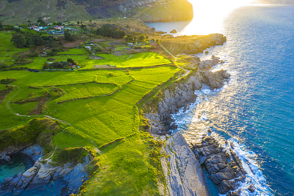 Coastal landscape. Cantabria, Spain, Europe.