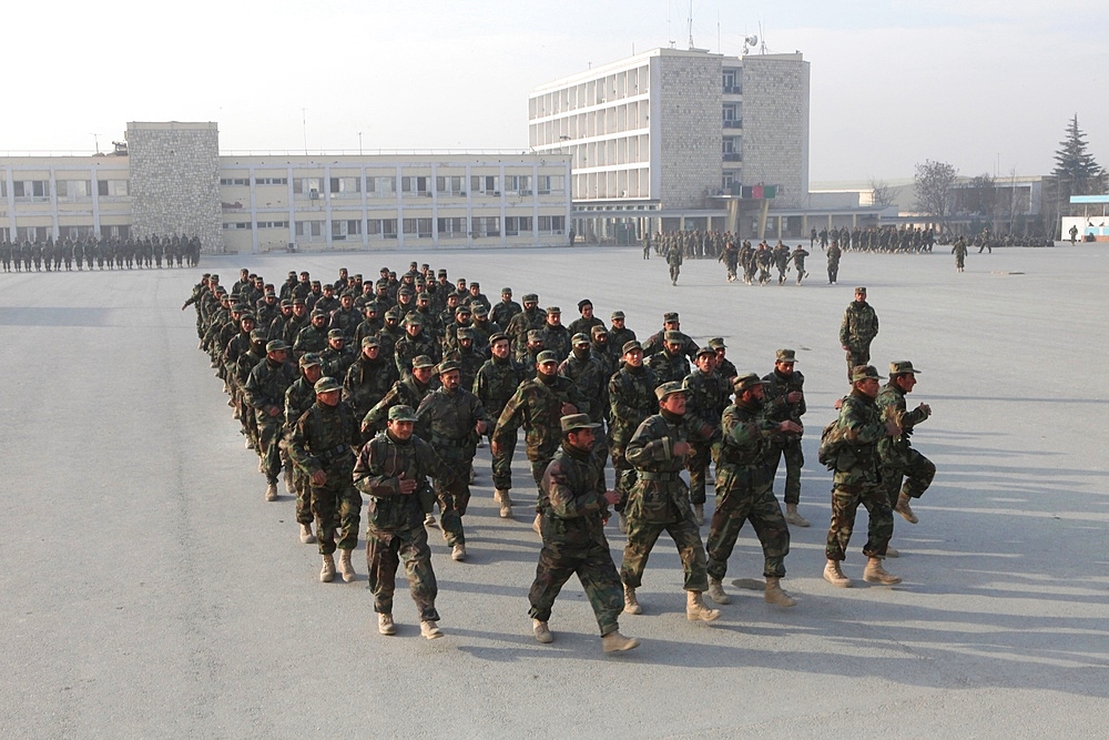 National Afghan Army (ANA) trainingschool in Kabul.