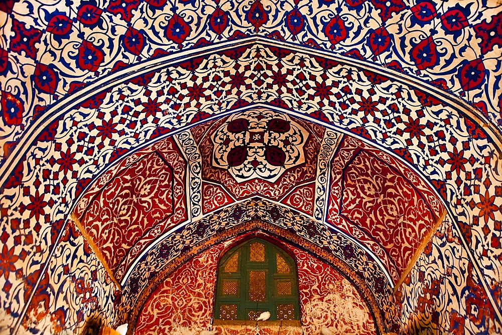 tiles of the hazrat ali mosque  in Mazar-i-sharif (afghanistan)