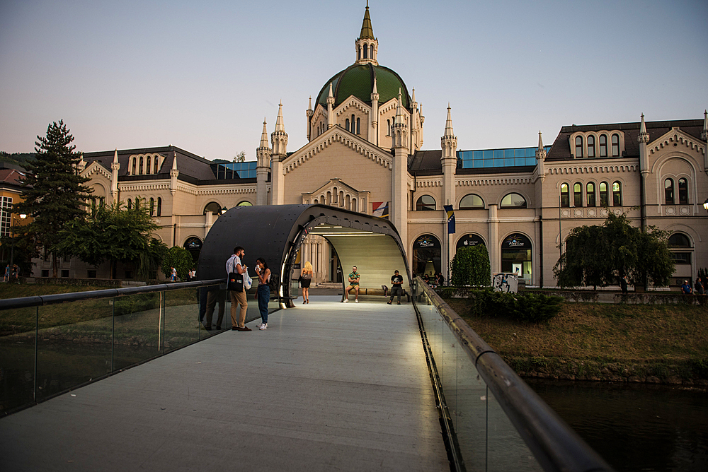 Sarajevo. Festina Lente bridge and fine arts academy