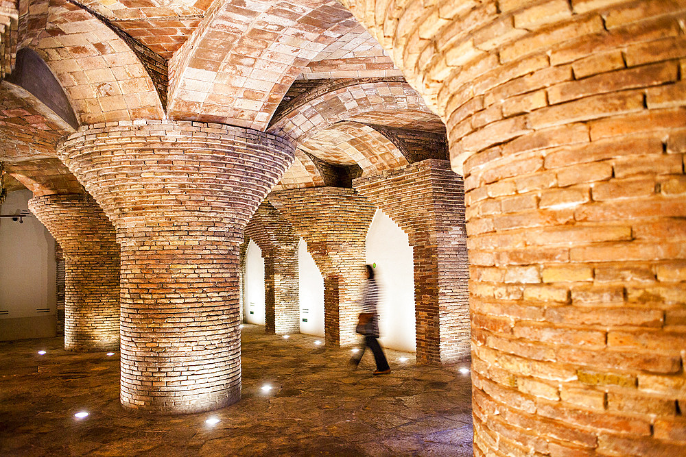 old stables, Palau GÃ¼ell, 1890, residential palace, modernism, arq Antoni Gaudi, Barcelona, Catalonia, Spain.