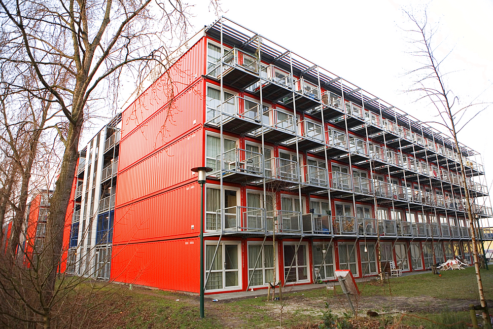 temporary houses (sea containers) in Holland