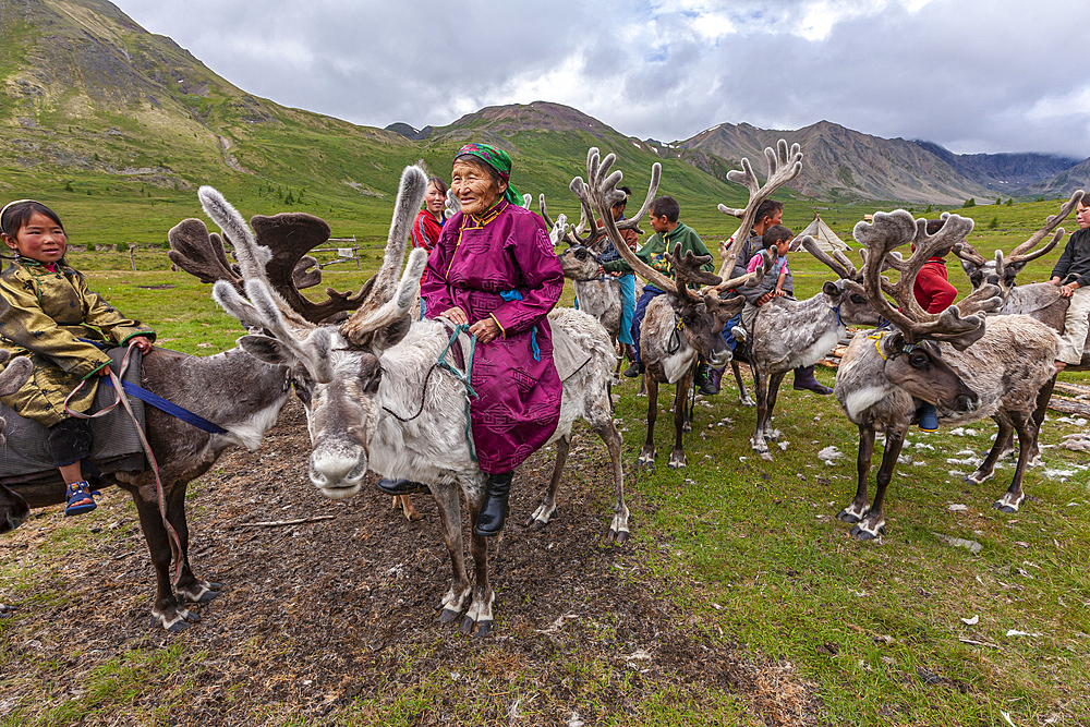 Turkic community of Semi Nomadic reindeer herders living in the northernmost province of Mongolia