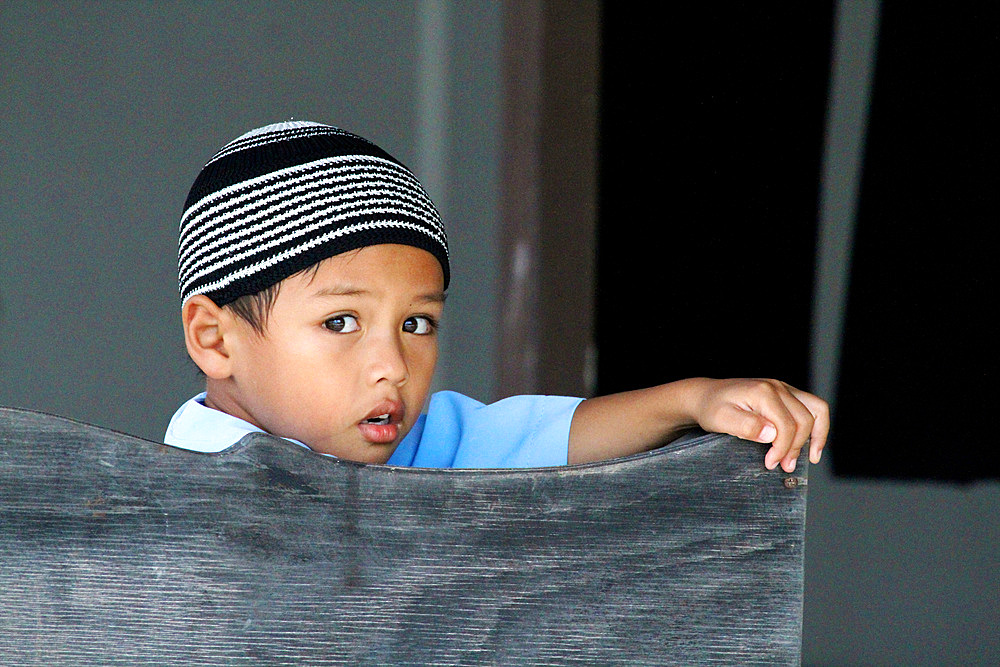 A little boy on Home Island, Cocos Keeling Islands