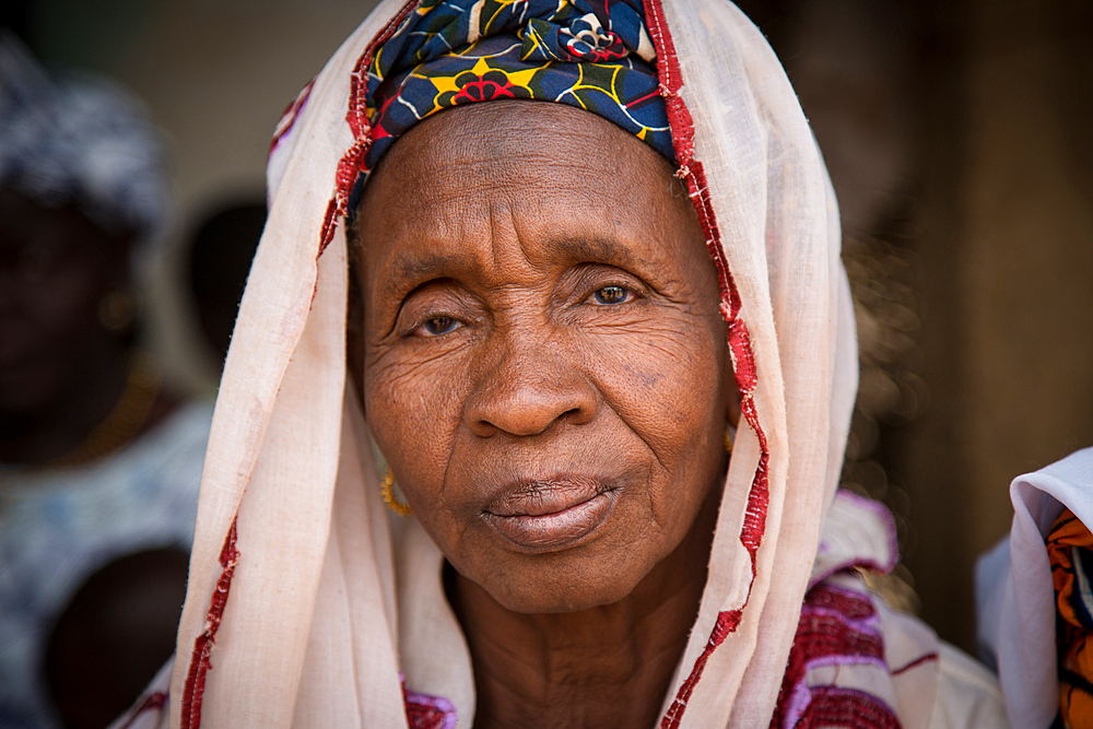 Elderly woman at the market in Kedougou, Senegal