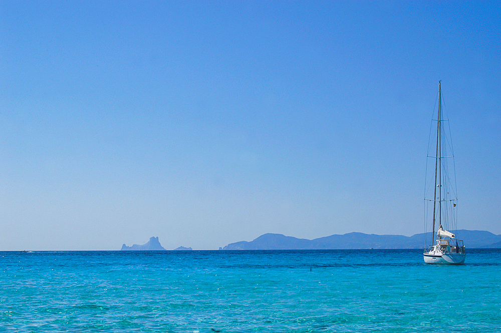 Sailboat in Formentera, Balearic Islands, Spain