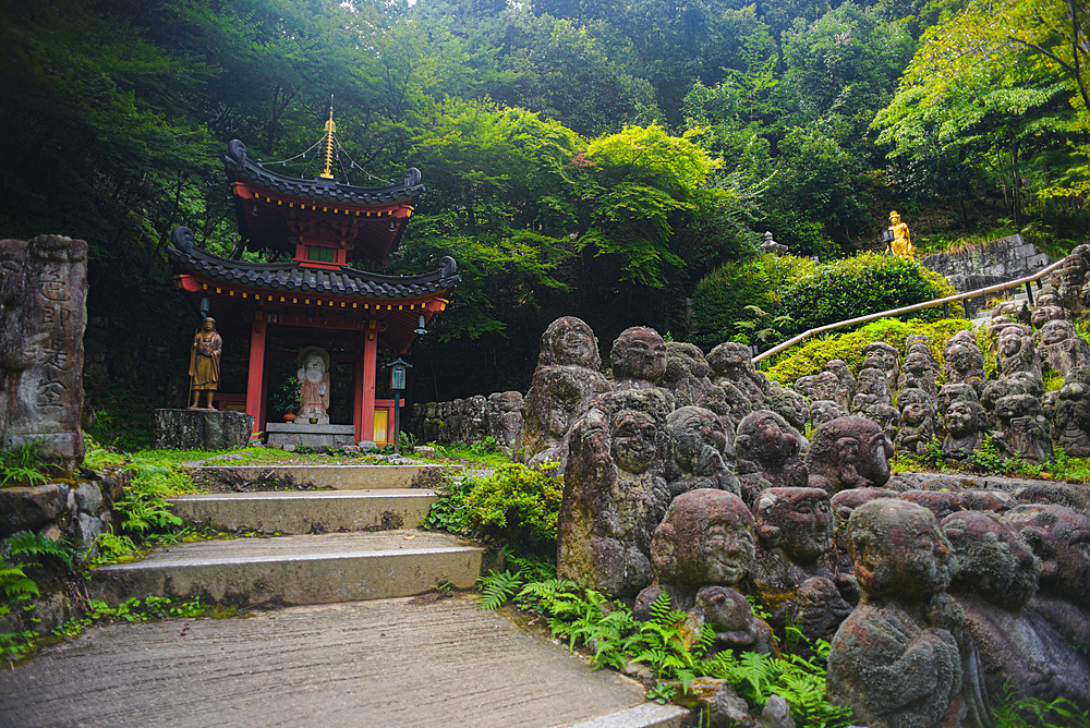 Otagi Nenbutsu-ji Buddhist temple in the Arashiyama neighborhood of Kyoto, Japan